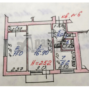 2-к. квартира, 43 м², 2/5 эт.