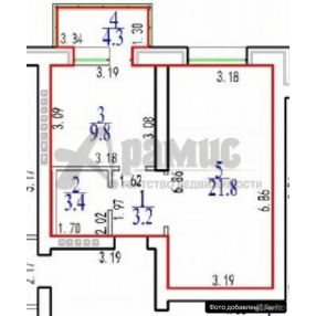 1-к. квартира,38 м², 1/5 эт.